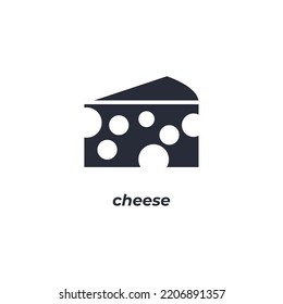 Vector sign of cheese symbol is isolated on a white background. icon color editable.
