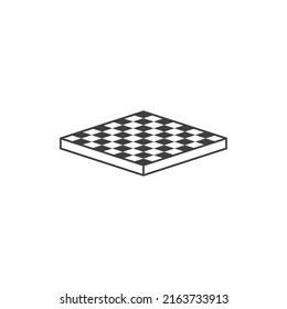 Vector sign of the Chess board symbol is isolated on a white background. Chess board icon color editable.