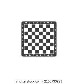 Vector sign of the Chess board symbol is isolated on a white background. Chess board icon color editable.