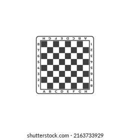 Vector sign of the Chess board symbol is isolated on a white background. Chess board icon color editable.