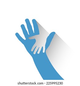 Vector sign children hand