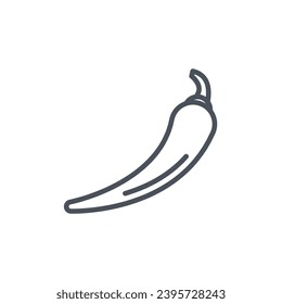 Vector sign of the chili pepper symbol isolated on a white background. icon color editable.