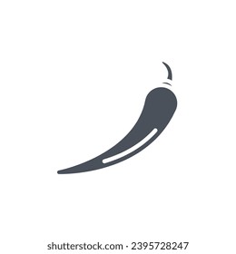 Vector sign of the chili pepper symbol isolated on a white background. icon color editable.