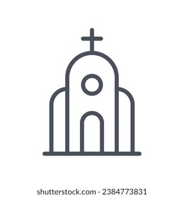 Vector sign of the church symbol isolated on a white background. icon color editable.