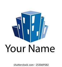 Vector sign  city architecture