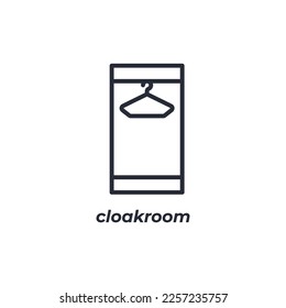 Vector sign cloakroom symbol is isolated on a white background. icon color editable.