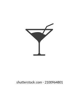 Vector sign of the cocktail symbol is isolated on a white background. cocktail icon color editable.
