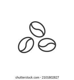 Vector sign of the Coffee Bean symbol is isolated on a white background. Coffee Bean icon color editable.