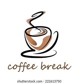 Vector sign coffee break