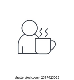 Vector sign of the coffee break symbol isolated on a white background. icon color editable.