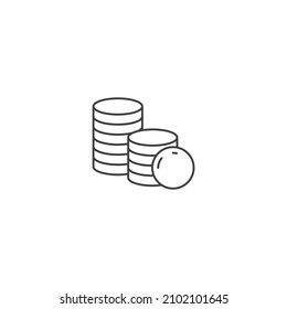 El símbolo vectorial de la moneda está aislado en un fondo blanco. color de icono de moneda editable.