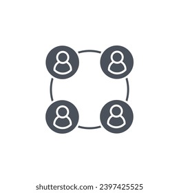 Vector sign of the collaboration symbol isolated on a white background. icon color editable.