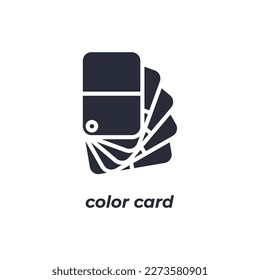 El símbolo de la tarjeta de color de signo del vector está aislado en un fondo blanco. color de icono modificable.