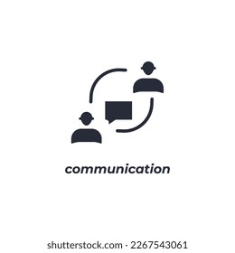 El símbolo de comunicación de signos vectores está aislado en un fondo blanco. color de icono modificable.