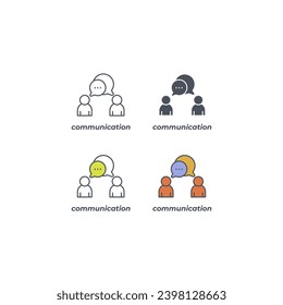 Vector sign of the communication symbol isolated on a white background. icon color editable.