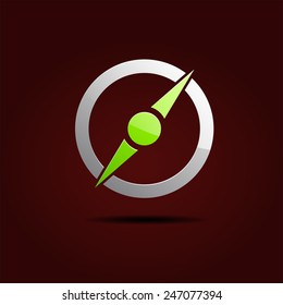 Vector sign Compass 