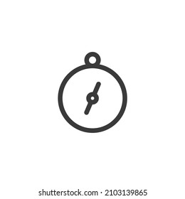 Vector sign of the compass symbol is isolated on a white background. compass icon color editable.