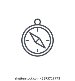 Vector sign of the compass symbol isolated on a white background. icon color editable.