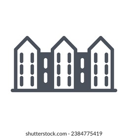 Signo vectorial del símbolo condo aislado en un fondo blanco. color de icono modificable.