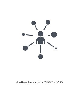 Vector sign of the connection symbol isolated on a white background. icon color editable.