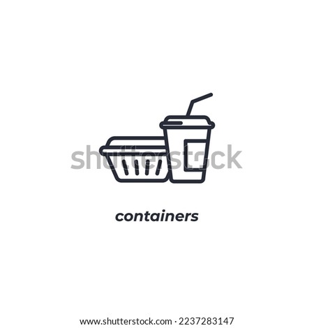 Vector sign containers symbol is isolated on a white background. icon color editable.