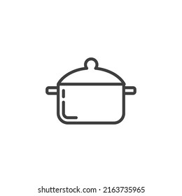 El símbolo vectorial de la sartén de cocina está aislado en un fondo blanco. Color del icono de la bandeja de cocina editable.