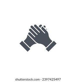 Vector sign of the cooperation symbol isolated on a white background. icon color editable.