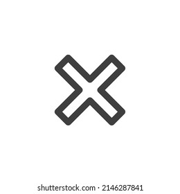 Vector sign of the cross symbol is isolated on a white background. cross icon color editable.