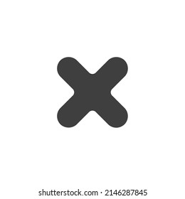 Vector sign of the cross symbol is isolated on a white background. cross icon color editable.