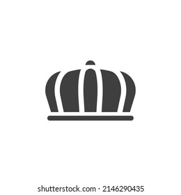 Vector sign of the Crown symbol is isolated on a white background. Crown icon color editable.