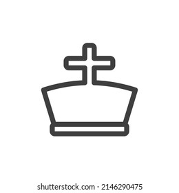 Das Vektorzeichen des Kronensymbols ist einzeln auf weißem Hintergrund. Die Farbe des Kronensymbols kann bearbeitet werden.