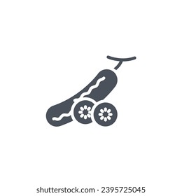 Vector sign of the cucumber symbol isolated on a white background. icon color editable.