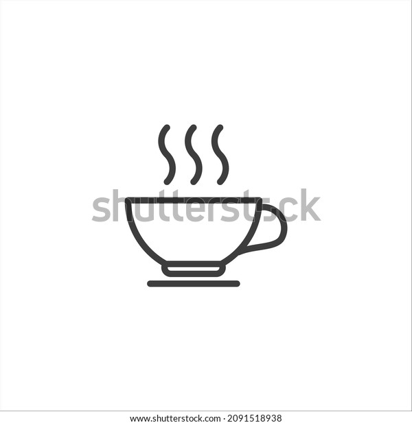 Vector Sign Cup Coffee Symbol Isolated Stock Vector (Royalty Free