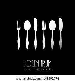 vector sign cutlery