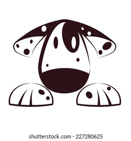 Vector sign Dalmatian dog