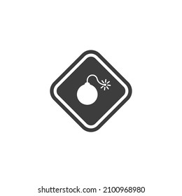 Vector sign of the danger symbol is isolated on a white background. danger icon color editable.