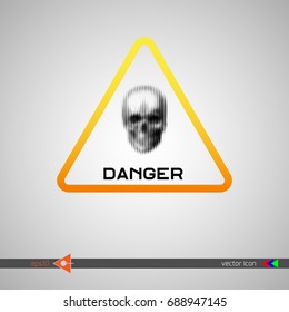 Vector. The sign of danger. Yellow triangle.