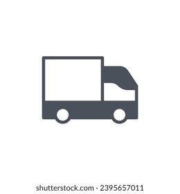 Vector sign of the delivery symbol isolated on a white background. icon color editable.