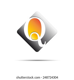 Vector sign design letter Q