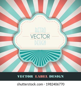 Vector sign design on vintage faded background. 