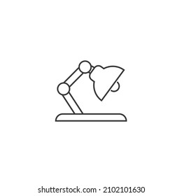 Vector sign of the Desk lamp symbol is isolated on a white background. Desk lamp icon color editable.