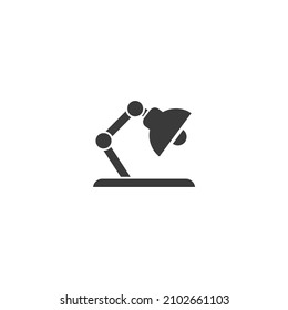 Vector sign of the Desk lamp symbol is isolated on a white background. Desk lamp icon color editable.