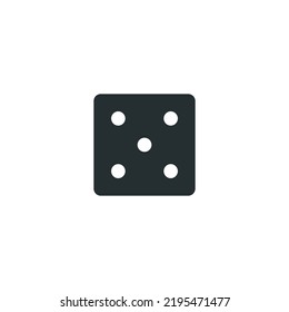 Vector sign of dice symbol is isolated on a white background. dice icon color editable.