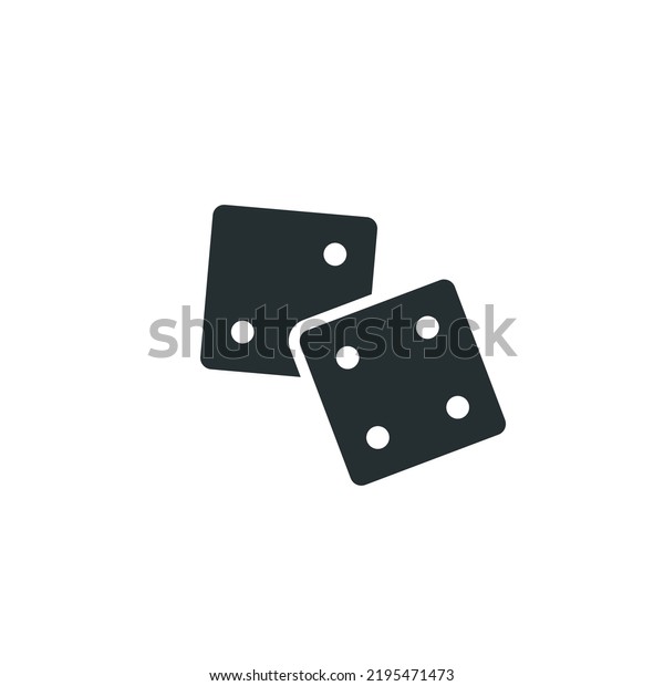 Vector Sign Dice Symbol Isolated On Stock Vector (Royalty Free