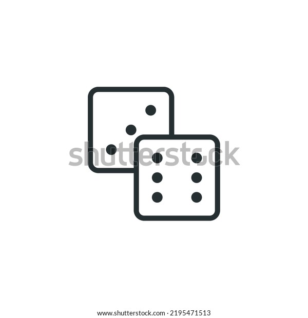 Vector Sign Dice Symbol Isolated On Stock Vector (Royalty Free