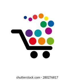 Vector sign discount. Shopping cart