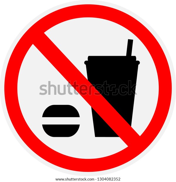 Vector Sign Do Not Eat Drink Stock Vector (Royalty Free) 1304082352 ...