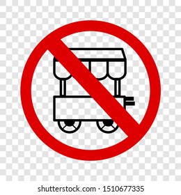 Vector sign, Do Not Selling with Cart at this area, at transparent background
