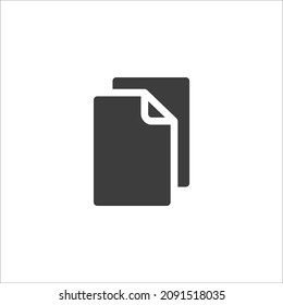Vector sign of the document symbol is isolated on a white background. document icon color editable.