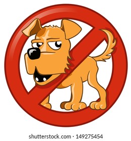 Vector sign "dogs prohibited", "no pets"